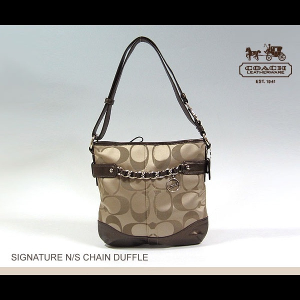 Rare Coach Signature Chain Duffle Handbag